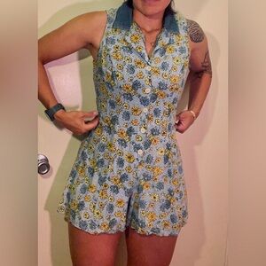 Vintage Floral Romper